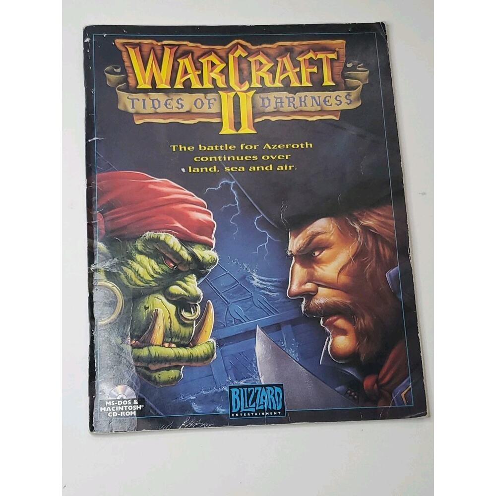 Vintage Warcraft II Tides Of Darkness *Manual Only* Blizzard No Game